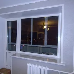 Балконный блок ПВХ (Окна,  двери,  офисные перегородки ПВХ)