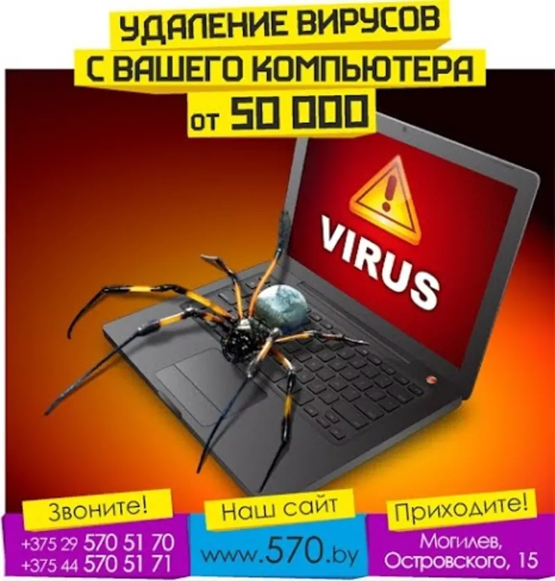 Удаление вирусов с компьютера. Могилёв