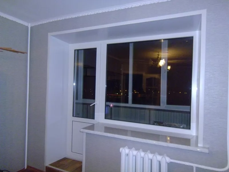 Балконный блок ПВХ (Окна,  двери,  офисные перегородки ПВХ)