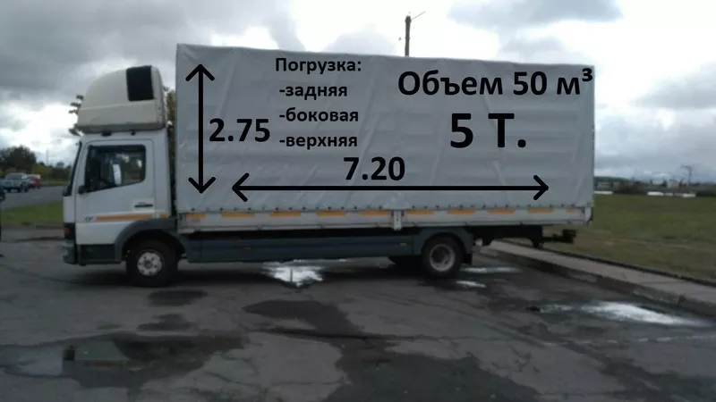 Грузоперевозки по ГОРОДУ,  РБ и РФ  5 тонн.  